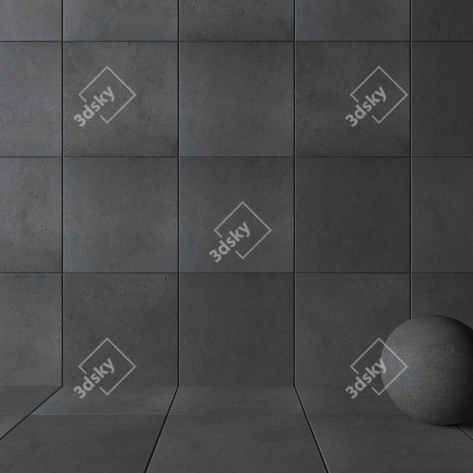 Premium HD Graphite Wall & Floor Tiles 3D model image 2