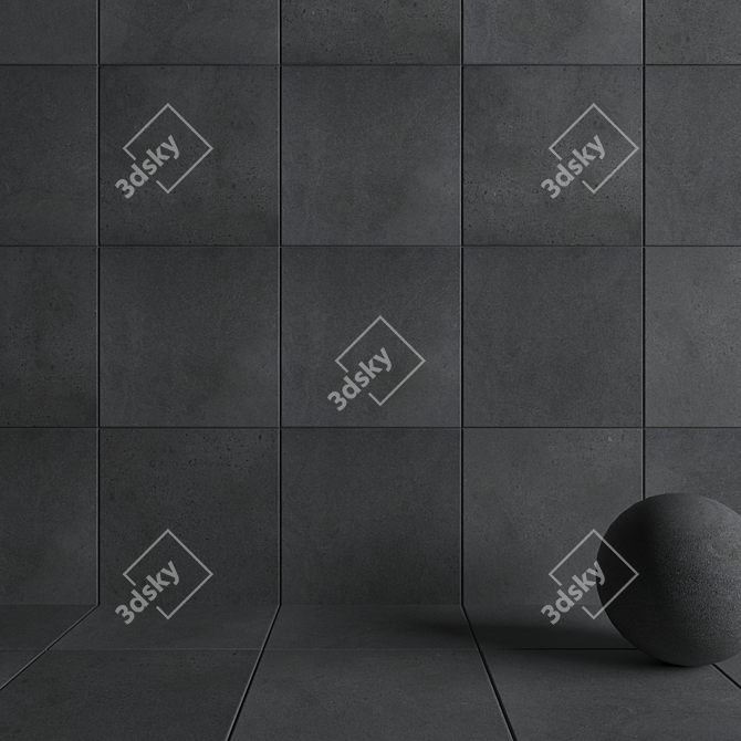 Premium HD Graphite Wall & Floor Tiles 3D model image 3