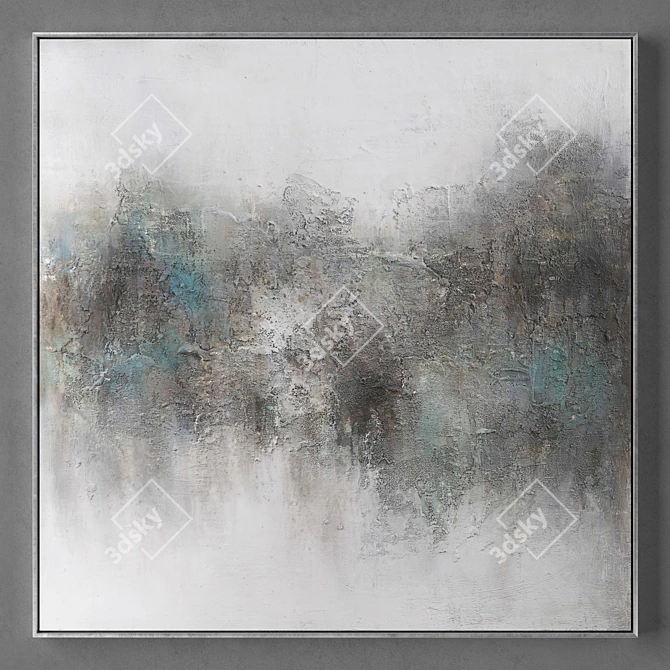 Modern Metal Framed Painting Collection 3D model image 1