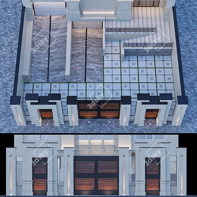 Classic Building Model: Detailed & Rendering Ready 3D model image 2