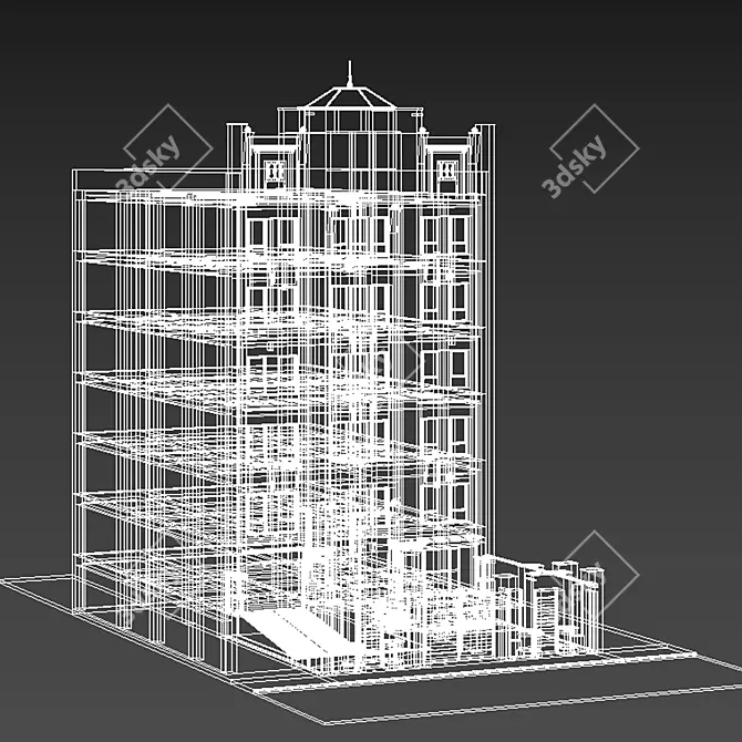 Classic Building Model: Detailed & Rendering Ready 3D model image 3