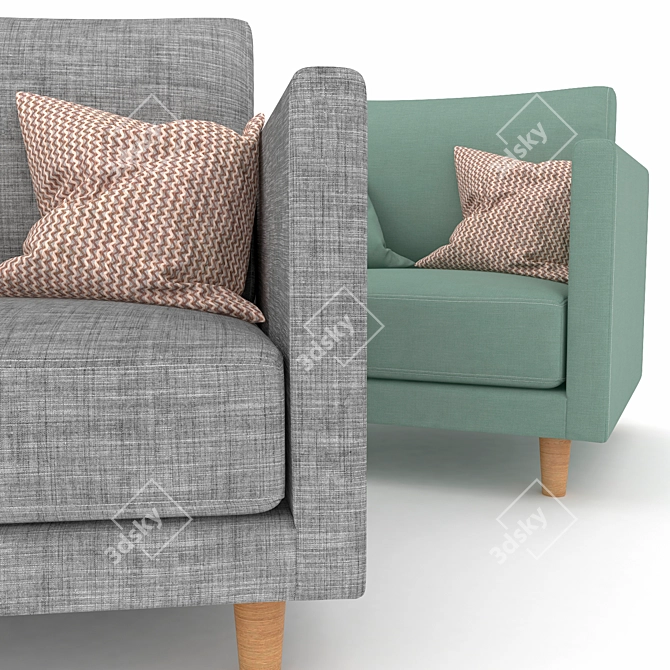 Halley Armchair: Contemporary Comfort and Style 3D model image 2