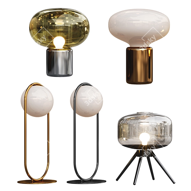 Versatile Table Lamp Collection 3D model image 1