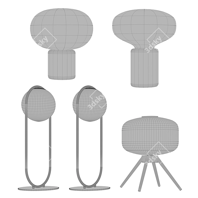 Versatile Table Lamp Collection 3D model image 2
