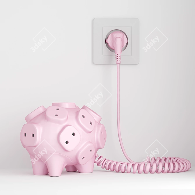 Playful Piggy 3D Model 3D model image 1