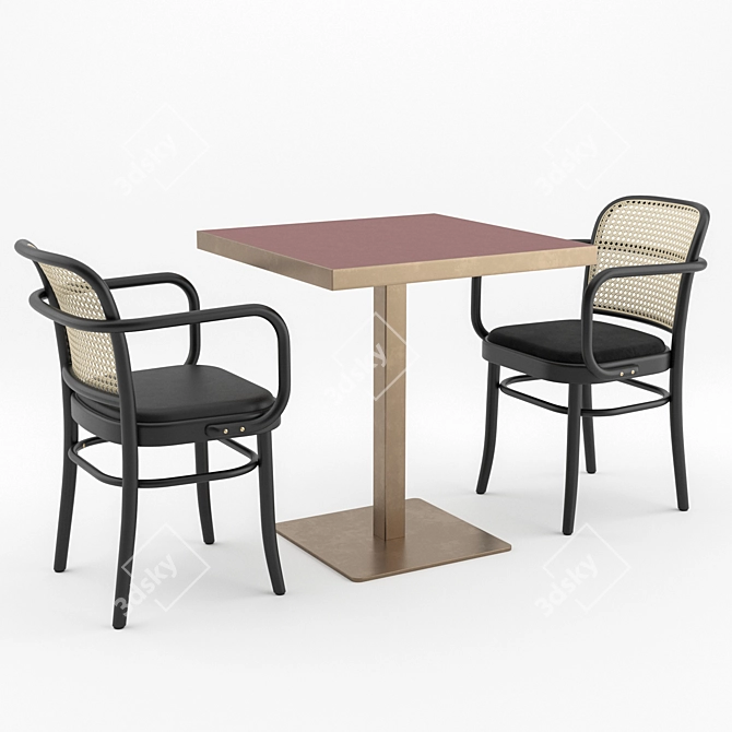 Vienna Thonet Coffee Tables - Sherry and Pastis 3D model image 2