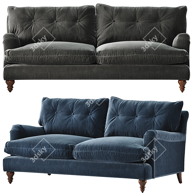 Avett Tufted Sofa: Elegant Comfort for Your Home 3D model image 2