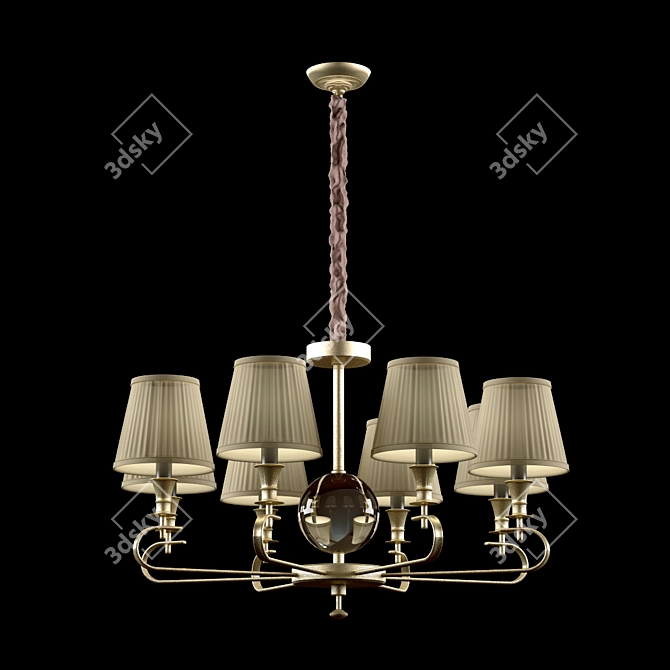 Elegant Ritz Spain Chandelier 3D model image 1