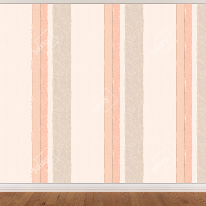 Seamless Wallpaper Set in 3 Colors 3D model image 2