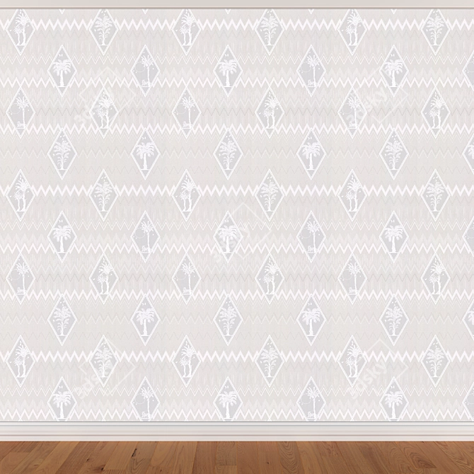 Versatile Wallpaper Set - 3 Colors 3D model image 3