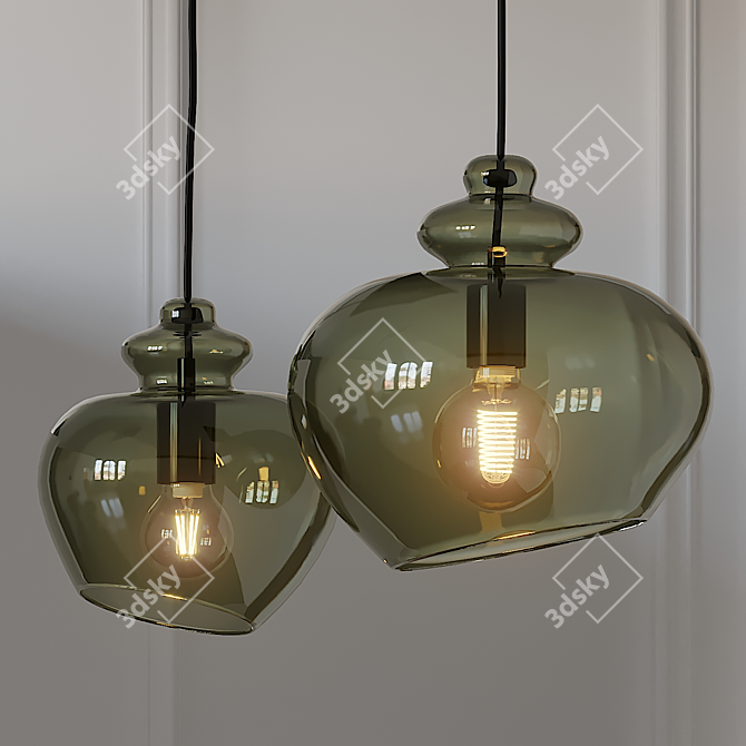 Elegant Grace Pendant Light 3D model image 2