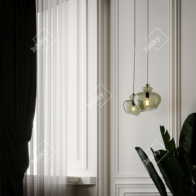 Elegant Grace Pendant Light 3D model image 4