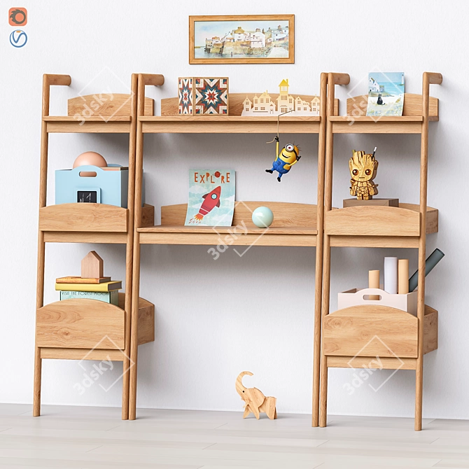 Modular Toy and Furniture Set 3D model image 1