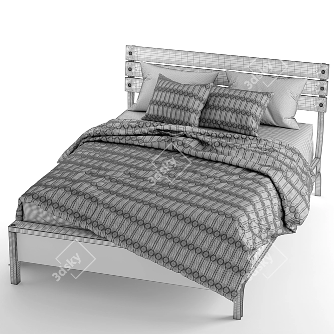 Amber Queen Bed by Carbon Loft 3D model image 3