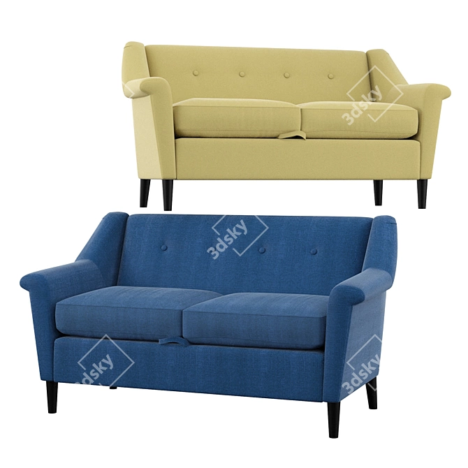 Elegant Emily Modern Loveseat 3D model image 1