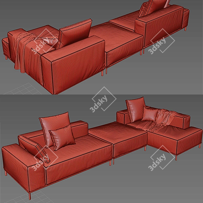 Buenavista Modern Sofa Set 3D model image 3