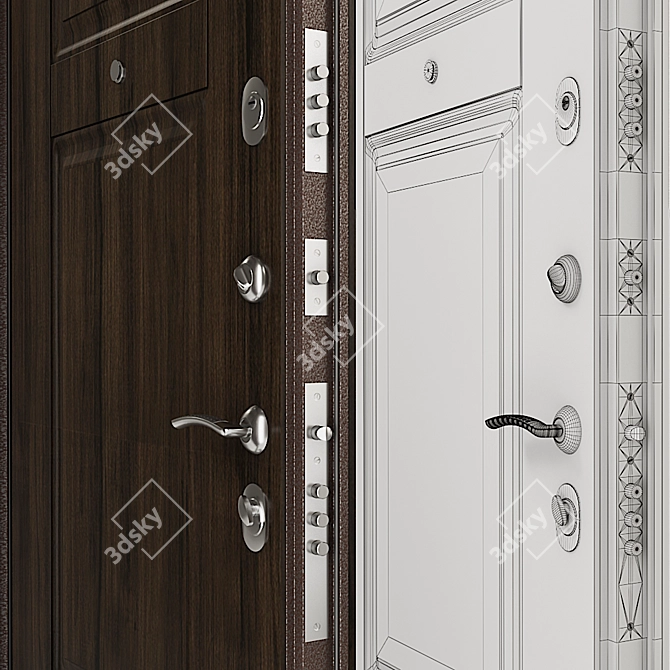 Sturdy, Secure Entrance Door: Torex Series Delta M 3D model image 2