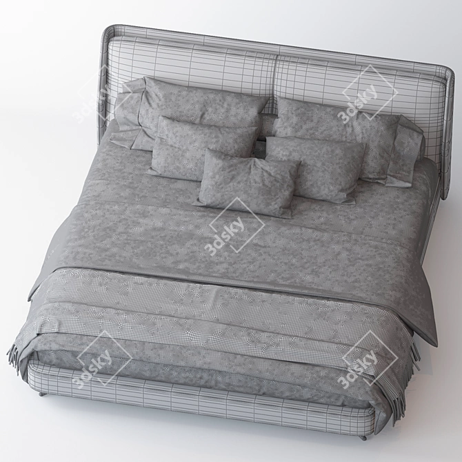 Elegant Spencer Bed by Minotti 3D model image 3