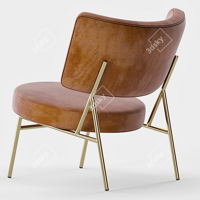 COCO Padded Lounge Chair - Ultimate Comfort and Style! 3D model image 2