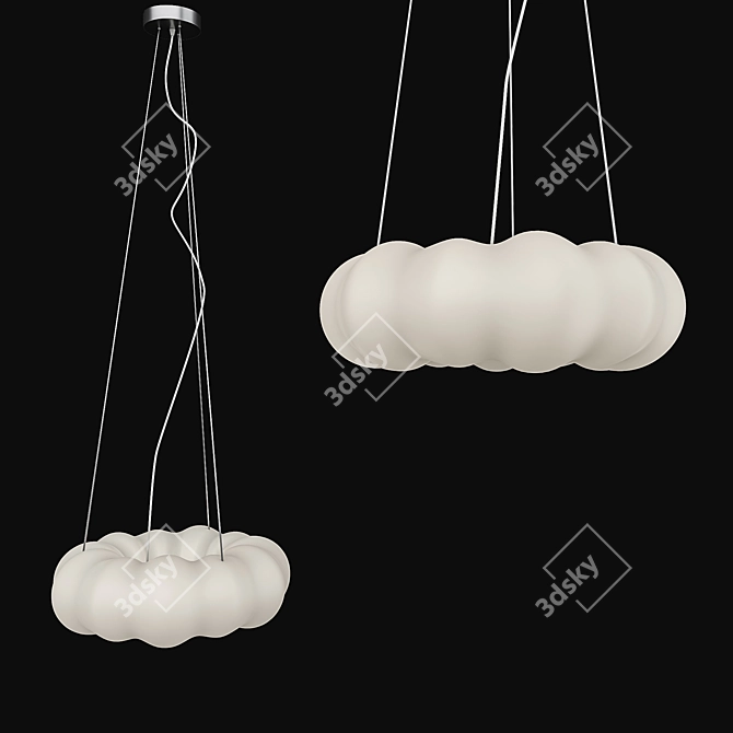 Scandinavian Donut Pendant Light 3D model image 1