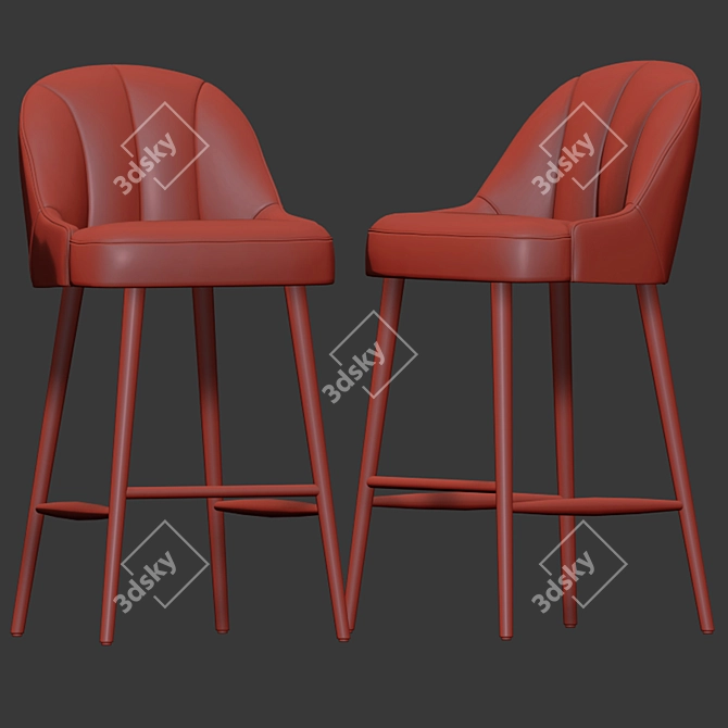 Modern Margot Bar Stool Set 3D model image 3