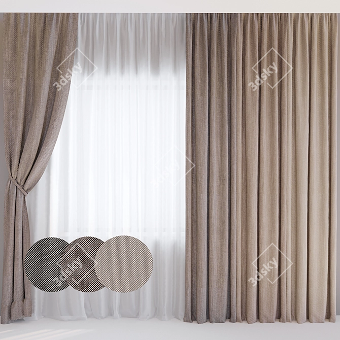 Mid-Poly Curtains: 91,435 Polygons [92,875 Verts] 3D model image 1