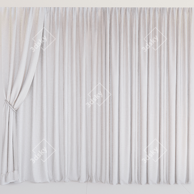 Mid-Poly Curtains: 91,435 Polygons [92,875 Verts] 3D model image 2