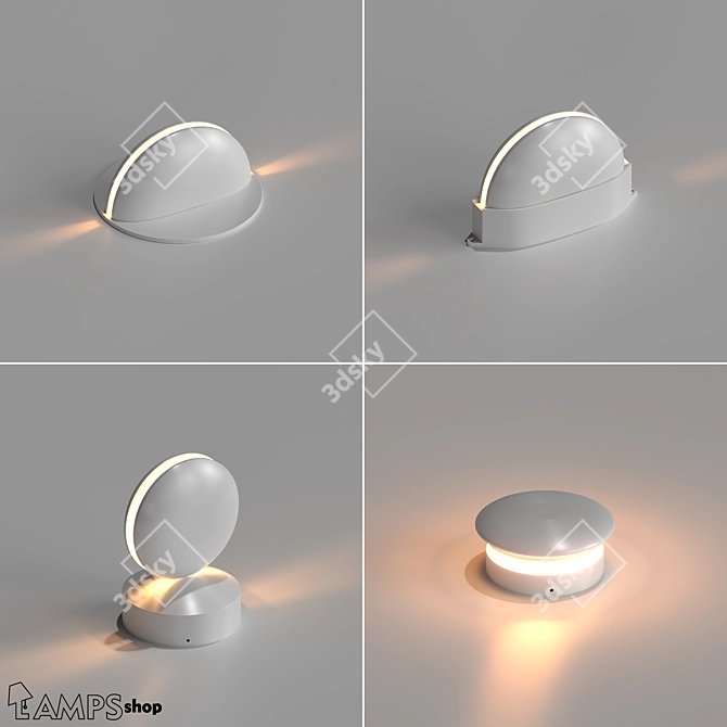 Illuminate your space with LED Wall Lamps 3D model image 1