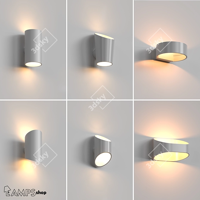 Illuminate Your Space with LED Wall Lamps 3D model image 1