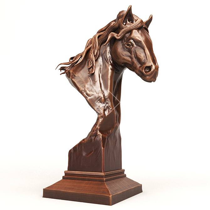 Elegant Equine Art: Horse Sculpture 3D model image 1