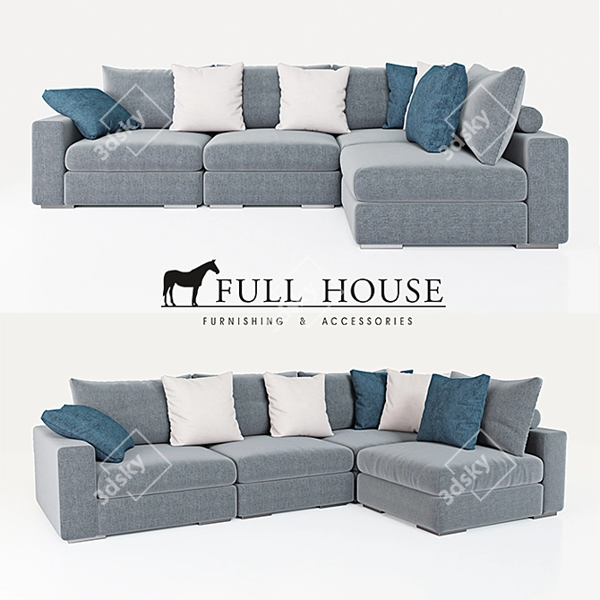 Modular Soho Sofa: Stylish and Versatile 3D model image 1