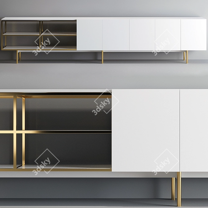 Corona Render Chest of Drawers 3D model image 1