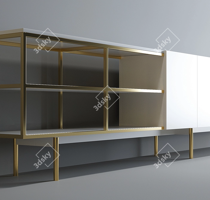 Corona Render Chest of Drawers 3D model image 2