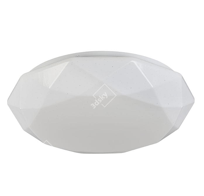 Modern White Acrylic Ceiling Lamp 3D model image 1