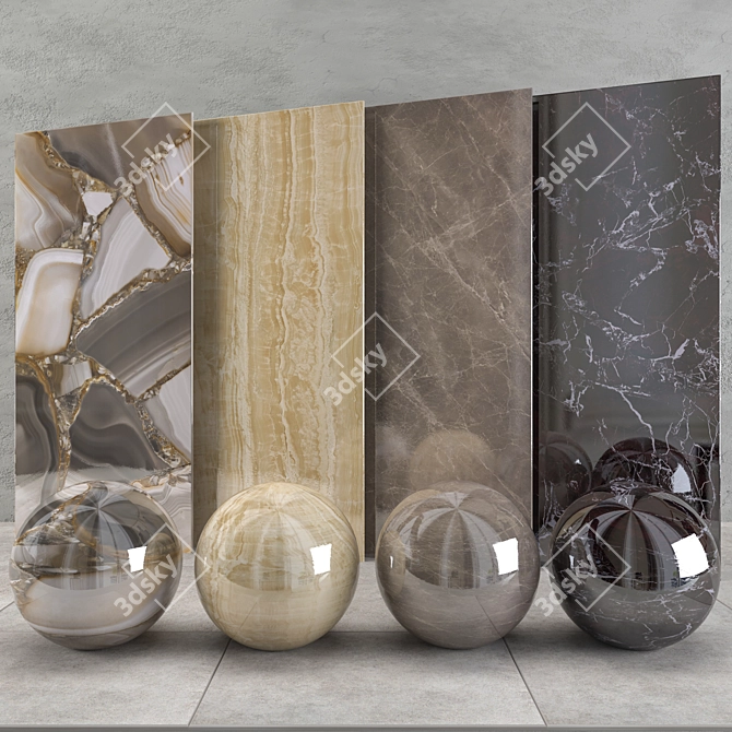 19-Piece Marble Texture Set 3D model image 1