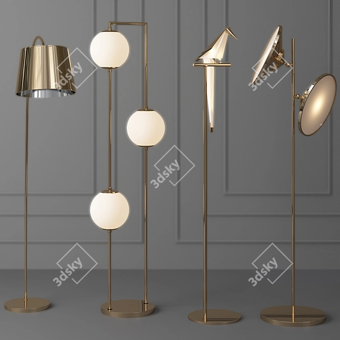 Modern Floor Lamp Collection 3D model image 1