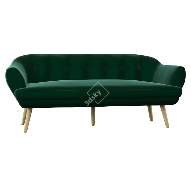 Keaton 3 Seater Sofa: Comfort Meets Style 3D model image 2
