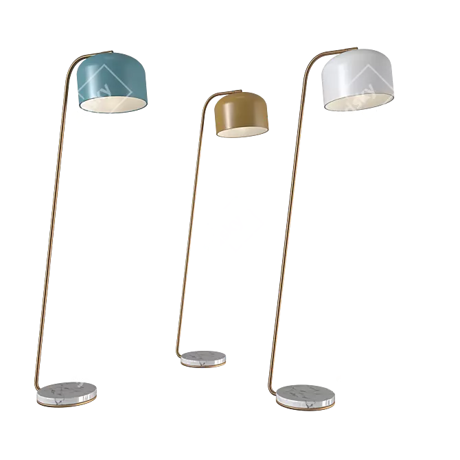 Elegant Pernille Floor Lamp 3D model image 1