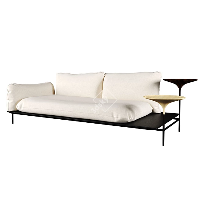 Rolf Benz 2210: Sleek and Stylish Sofa 3D model image 2