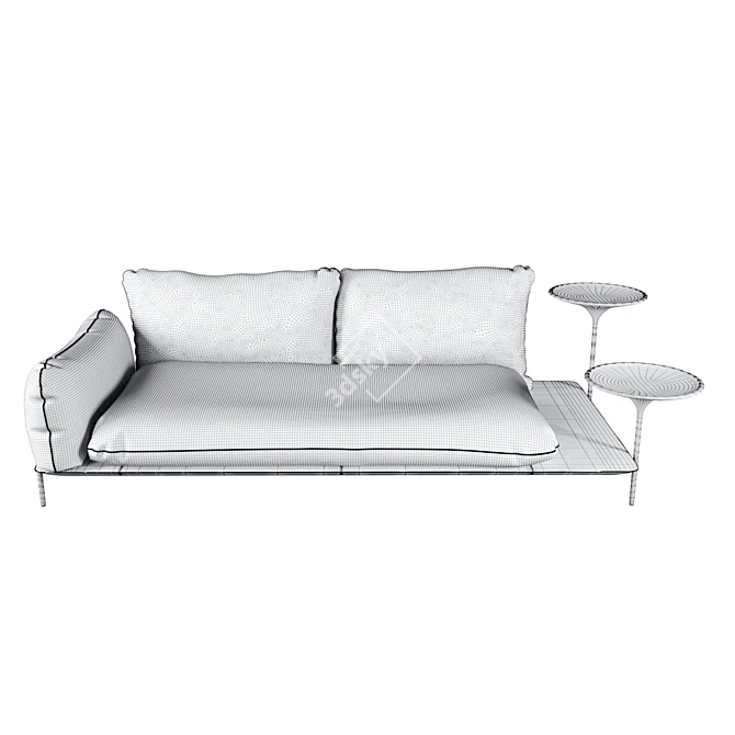 Rolf Benz 2210: Sleek and Stylish Sofa 3D model image 3