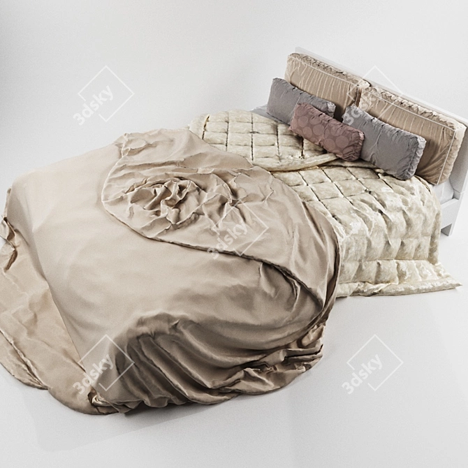 Glanze Bed: High Quality 3D Model 3D model image 2