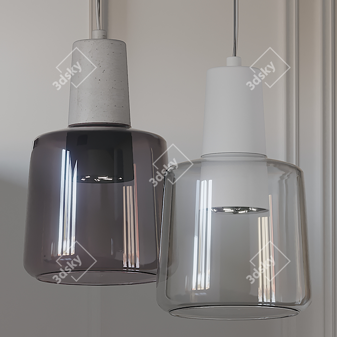 Elegant Samson LED Pendant Light 3D model image 1