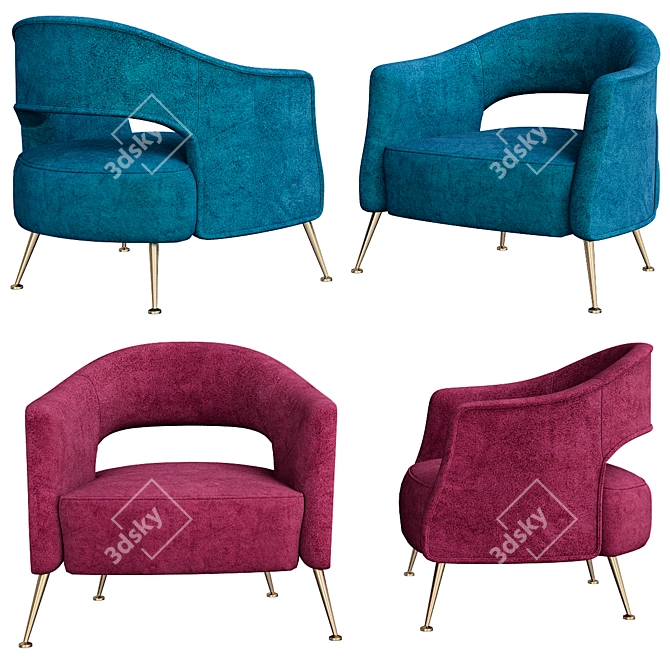 Domaine Eichholtz Chair: Elegant and Versatile 3D model image 1