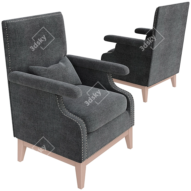 Elegant Goldoni Chair 3D model image 1