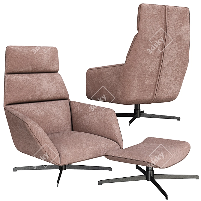 Luxury Swivel Chair Set Nautilus 3D model image 1