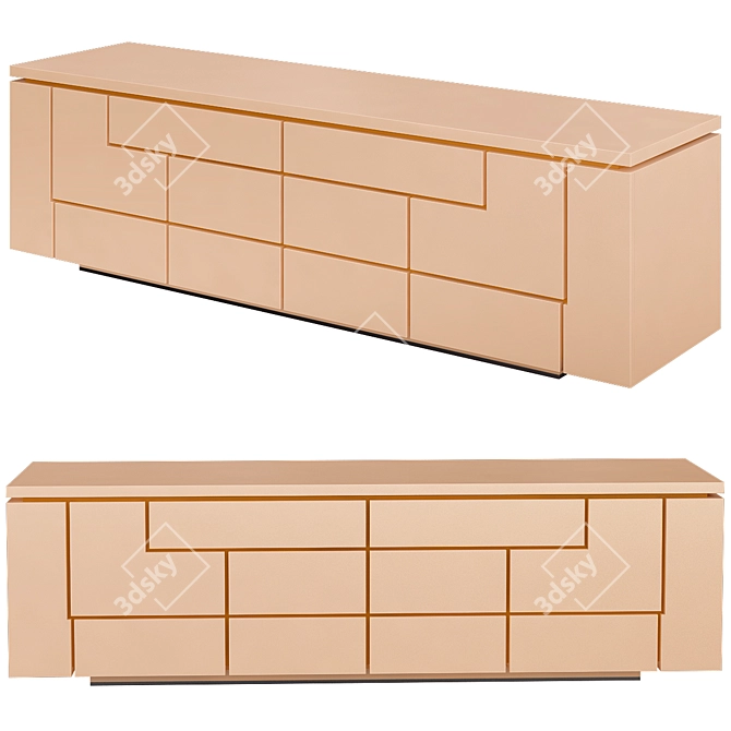 Elegant Fendi Casa Sideboard 3D model image 1