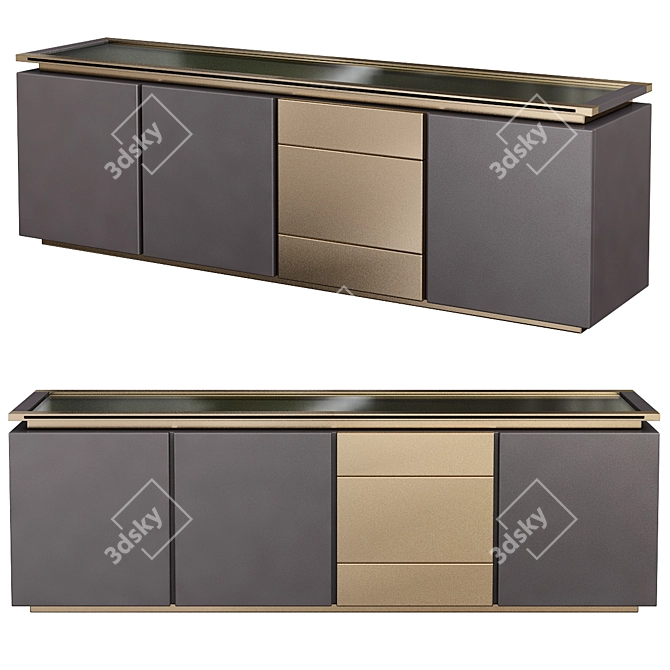 Sleek Elegance: Modern Minotti Sideboard 3D model image 1