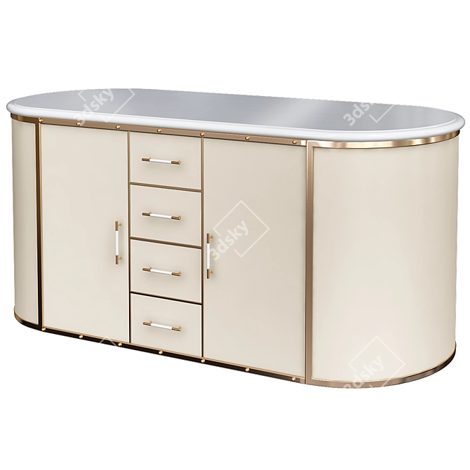 Elegant Dresser Console Table 3D model image 1