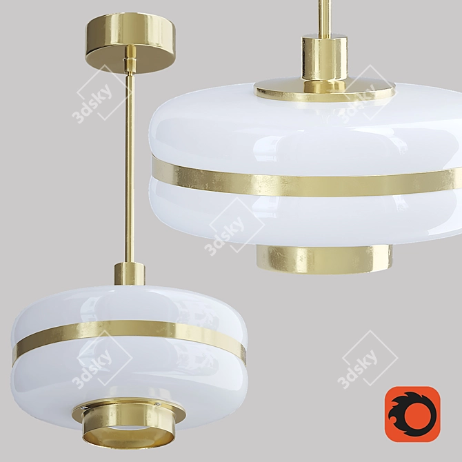 Garda Decor Luster 60GD-9258P/S: Stylish Ceiling Light 3D model image 1