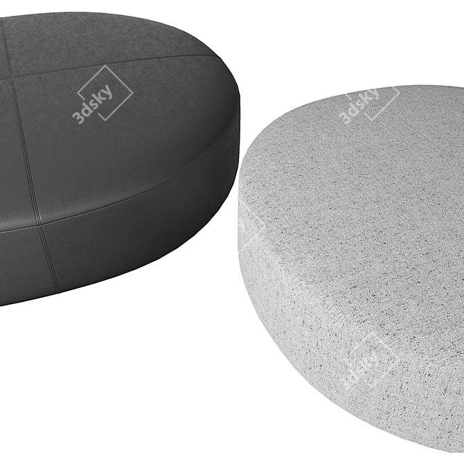 Versatile Circular Ottoman: Harry B&B 3D model image 2